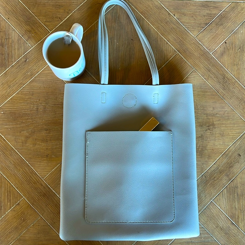 Pale blue handbag